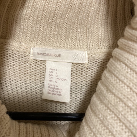 H&M cowl neck sweater dress size L NWT - Picture 3 of 5